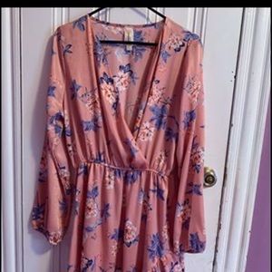 Pink floral dress